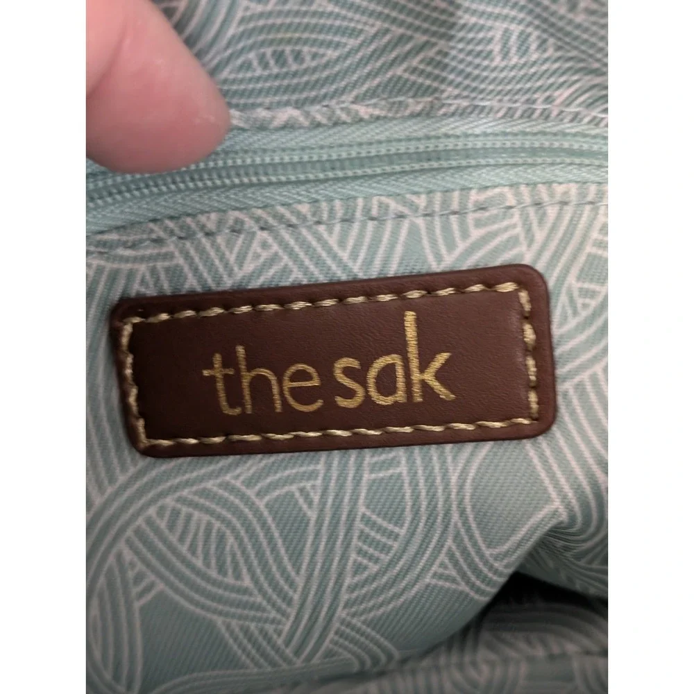 THE‎ SAK Iris Hobo Pebbled Leather Gray Antique Hardware Chic 12x9x5